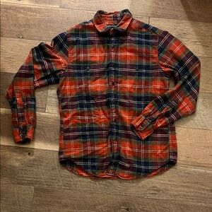 J. Crew Red and Green Plaid Flannel Shirt